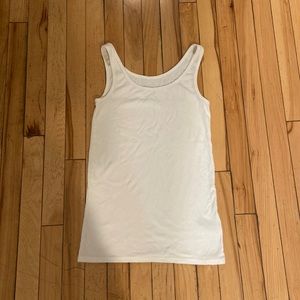White Cotton Tank Top